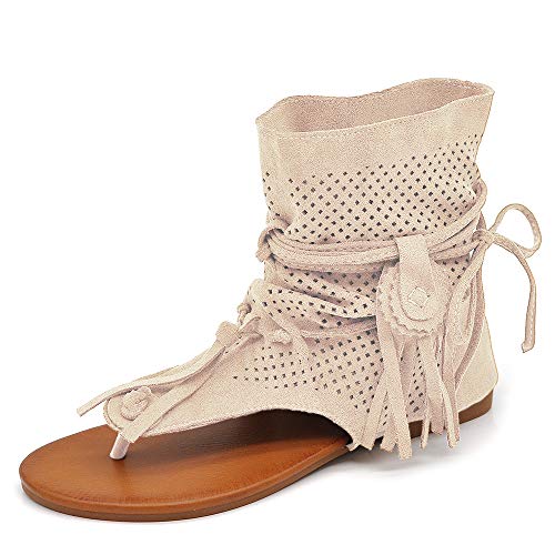 IF Fashion Sandali Indianini Infradito Frange Traforati Primavera/Estate GLY-103