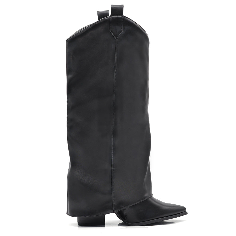 Stivali in ghetta A Punta Westen Con Tacco Alto in Ecopelle Da Donna A9519