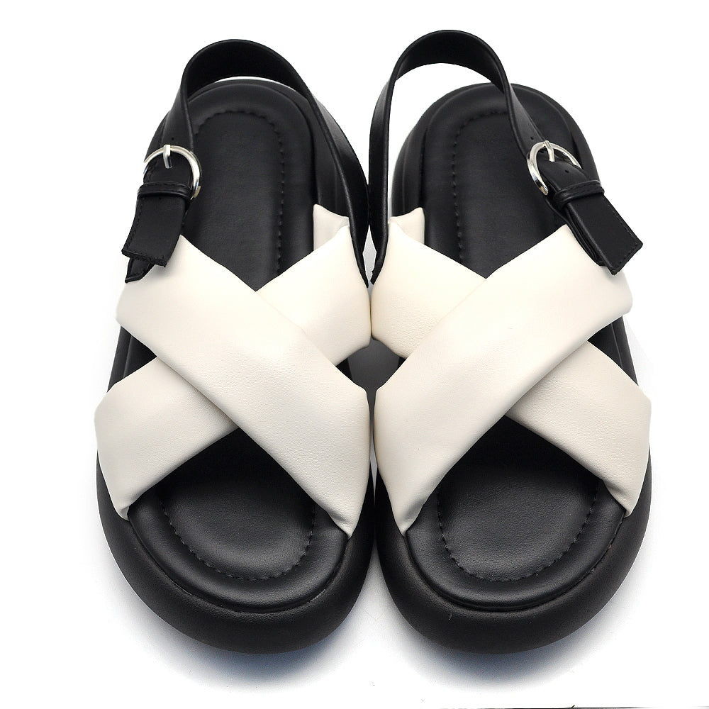 Scarpe Sandali Bassi Da Donna Con Platform Doppio Fondo Comodi e Alla Moda Fasce IncrocciateMP90018