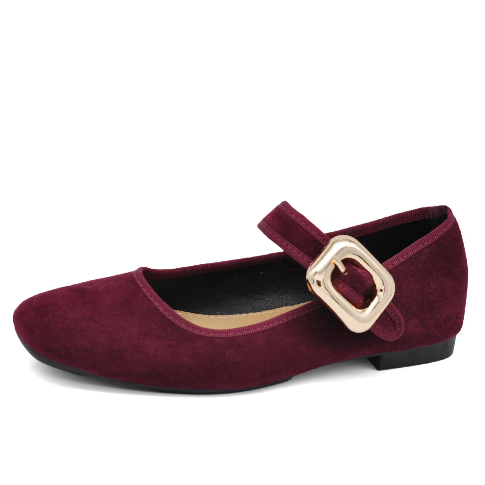 Ballerine Friulane Scarpe Veneziane con Cinturino Da Donna In Suede sintetico K263