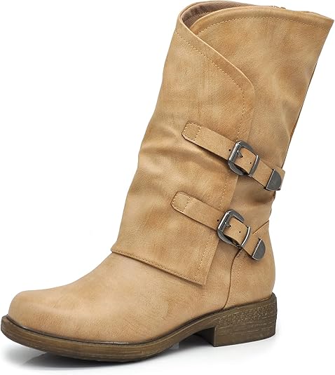 Anfibi Biker Stivaletti Stivali Motociclista Tronchetti Scarpe Da Donna G620