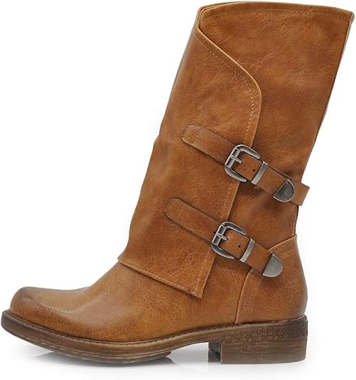 Anfibi Biker Stivaletti Stivali Motociclista Tronchetti Scarpe Da Donna G620