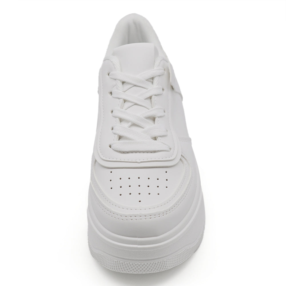 Sneakers Scarpe Da Ginnastica Donna Con Platform AD-300 Bianco Nero