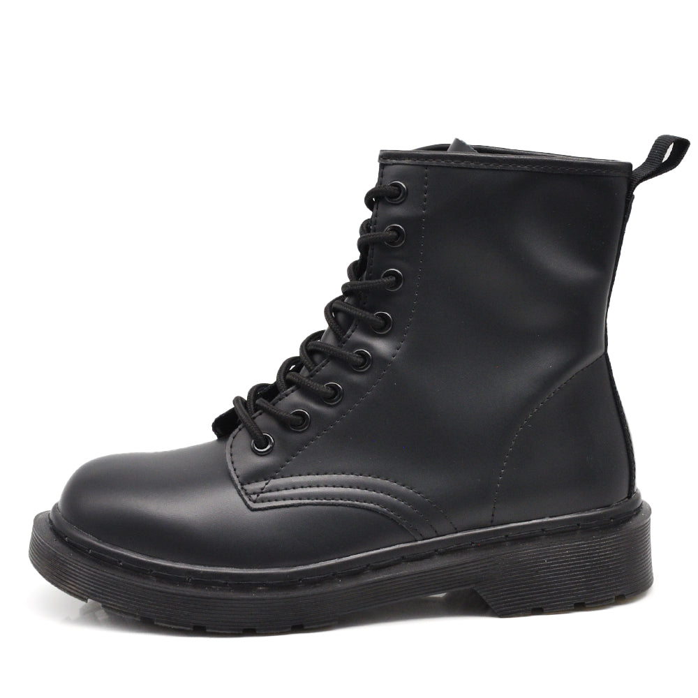 Stivali Stivaletti Anfibi combat boots Da Donna Con lacci Zip Cerniera MT88 nero maculato