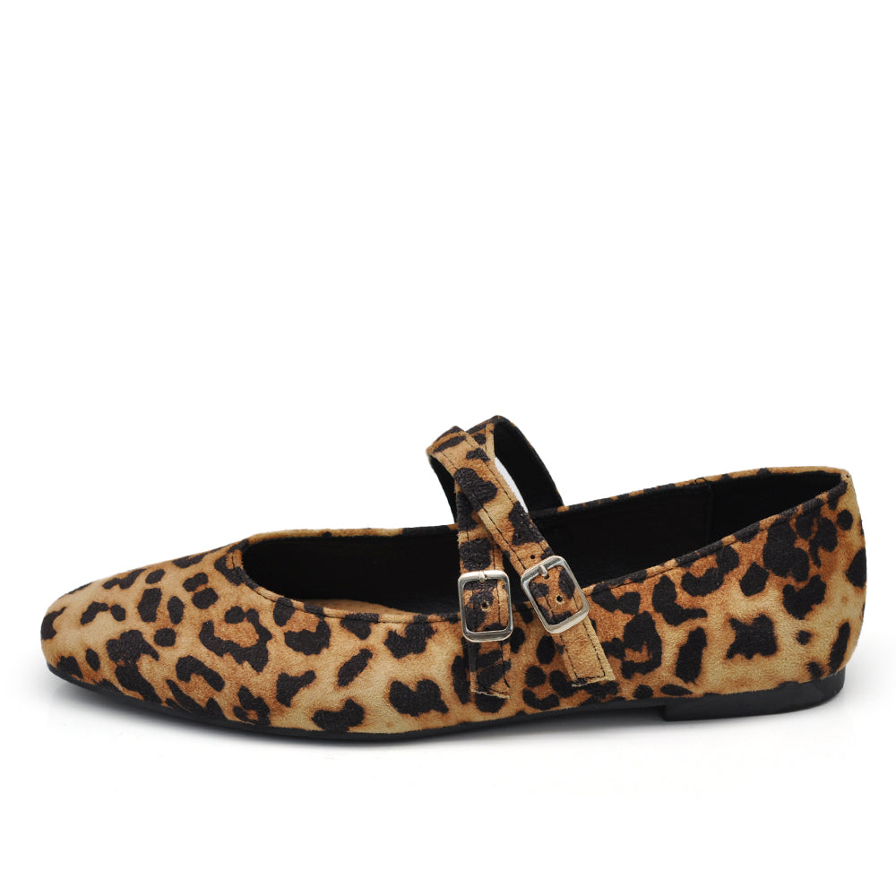 Ballerine A Punta Quadrata Friulane Scarpe Veneziane con Cinturino Da Donna Q2568