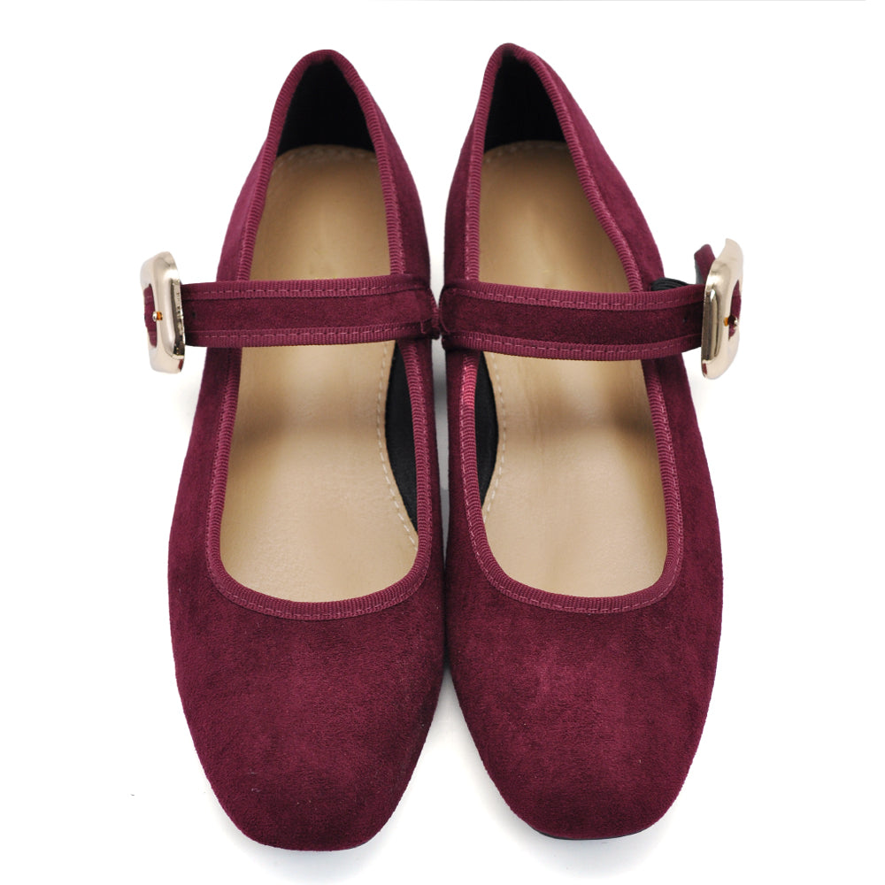 Ballerine Friulane Scarpe Veneziane con Cinturino Da Donna In Suede sintetico K263