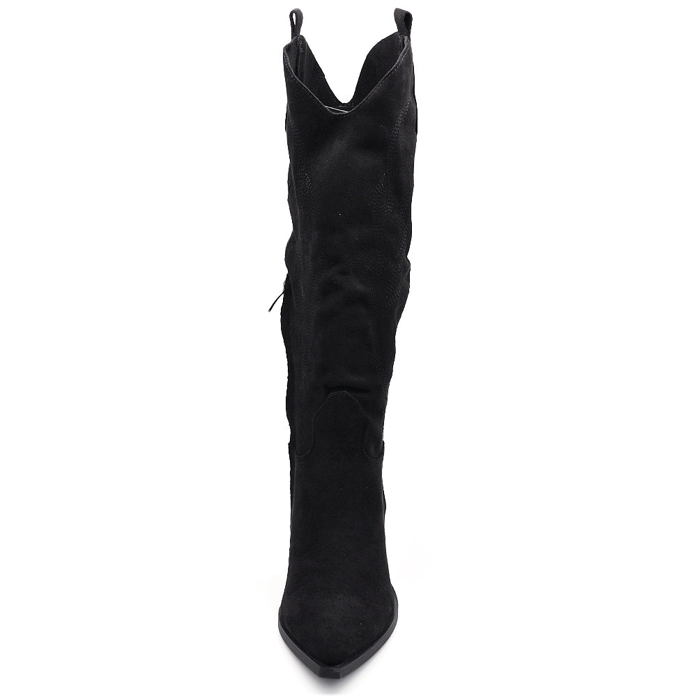 Stivali Texani Donna Punta a Mandorla Tacco Largo – MP662-2