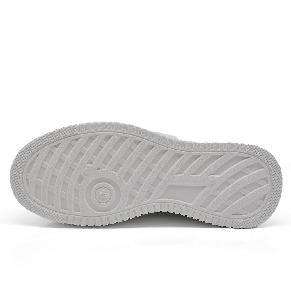 Sneakers Scarpe Da Ginnastica Donna Con Platform AD-300 Bianco Nero