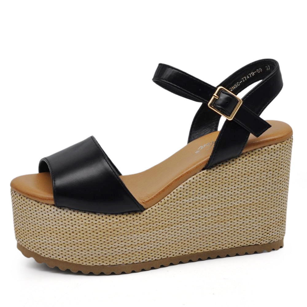 Sandali con Zeppa Donna Platform Eleganza e Comfort Estivo Z7479-09