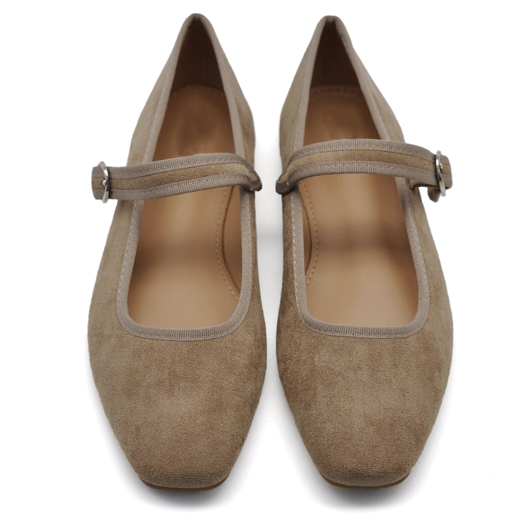 Ballerine Friulane Scarpe Veneziane con Cinturino Da Donna In Suede sintetico G70059
