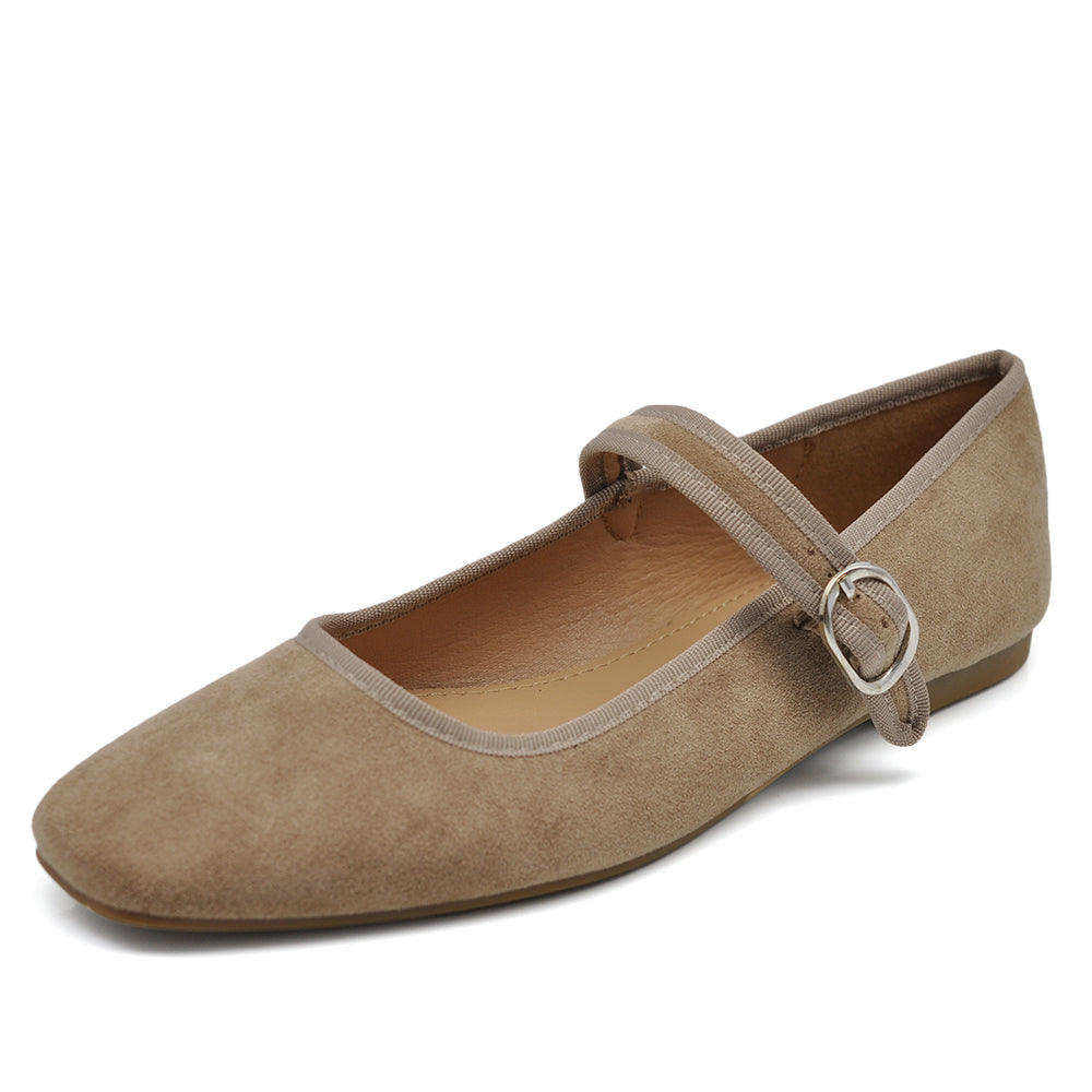 Ballerine Friulane Scarpe Veneziane con Cinturino Da Donna In Suede sintetico G70059