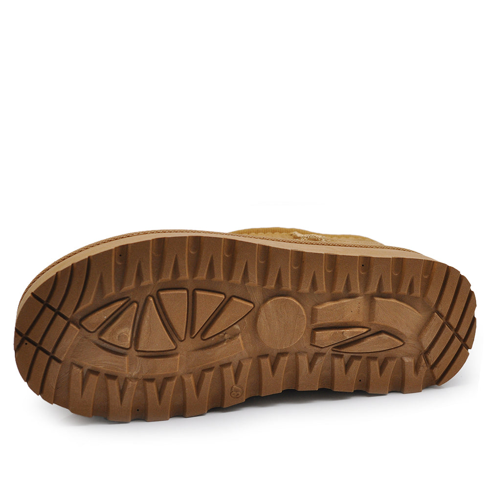 Stivali Mammut Camoscio Pelosi Con Pelliccia Pelo da Donna Doposci Platform R-17