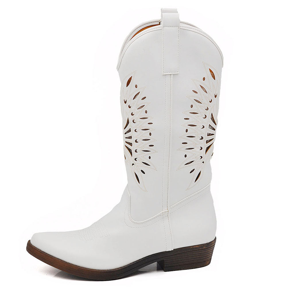 Stivaletto texano traforato donna – stivali western primaverili estivi C19004-6
