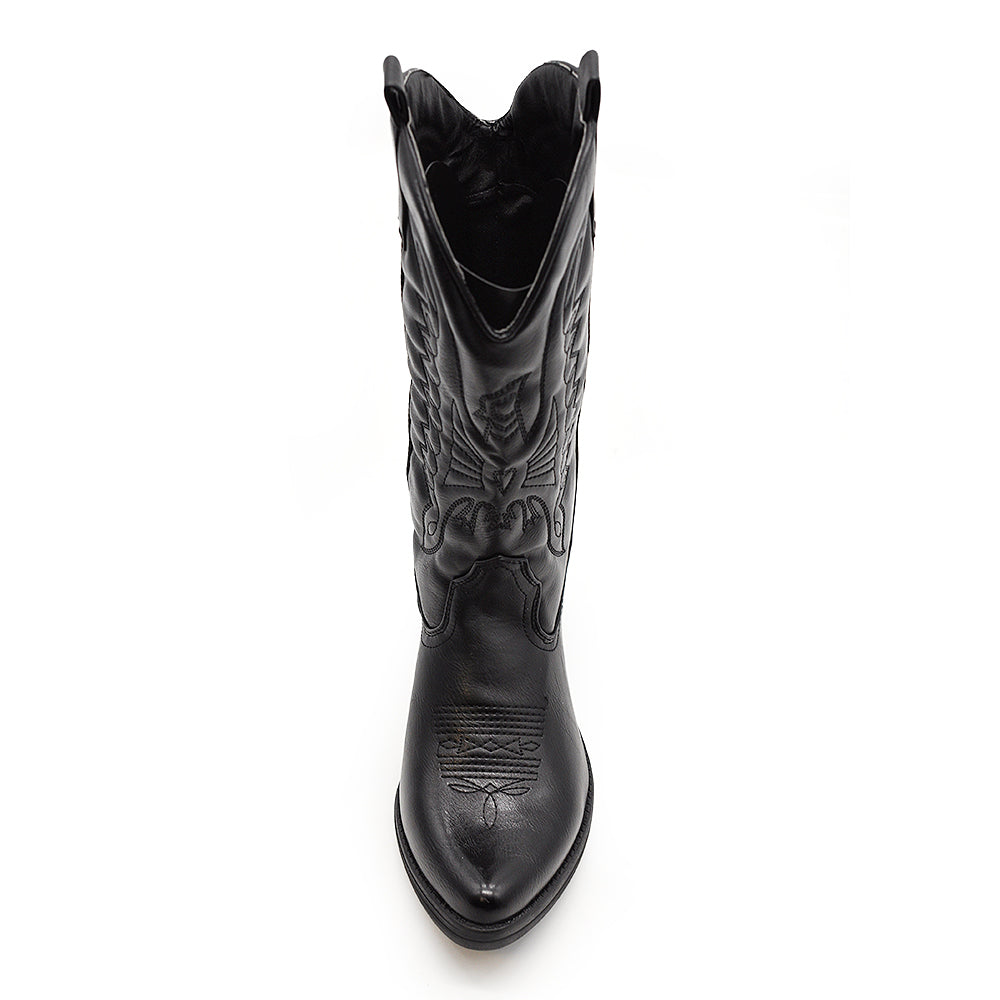 Stivali Stivaletti Da Donna Texani Cowboy Cowgirl A Punta Etnici C19004-4