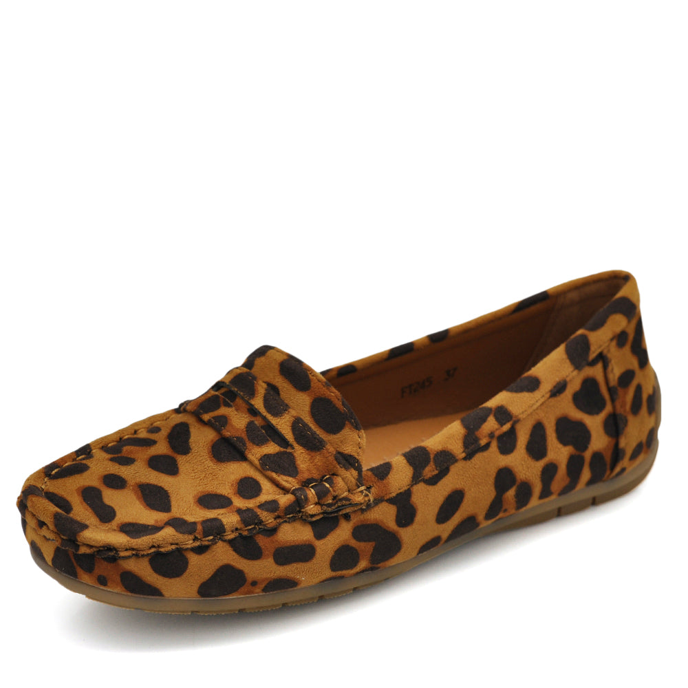 Scarpe Da Donna Mocassini Morbidi Camoscio Sintetico FT245 fucsia blu beige lilla verde
