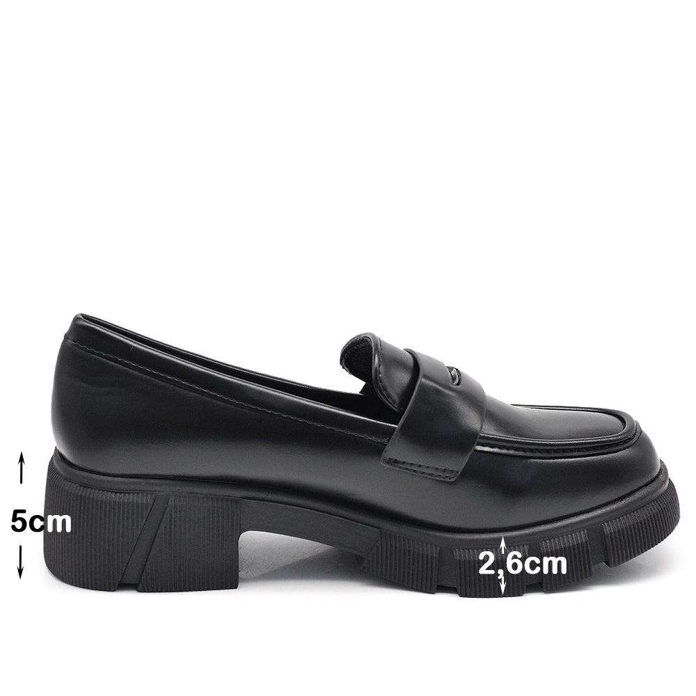 Scarpe Da Donna Mocassini Loafer Slip On Con Platform GH-810