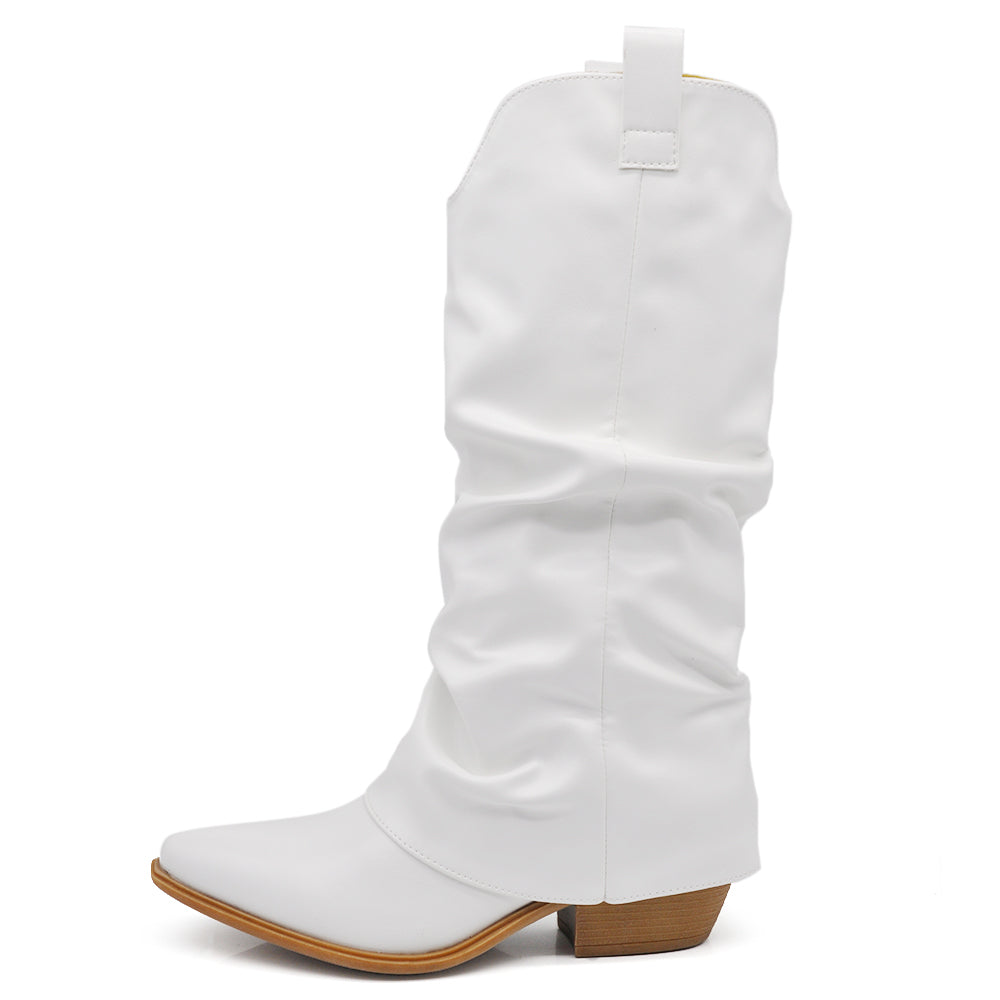 Scarpe da Donna Stivali Arricciati Con Ghette A Punta LY74-5 D7648 MP410-1