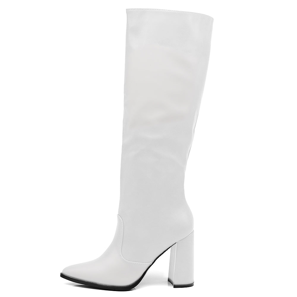IF Fashion Stivali Alti Ginocchio Eco pelle Tacco Largo x8087 X8056