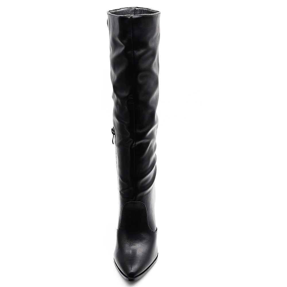 IF Fashion Stivali Alti Ginocchio Eco pelle Tacco Largo x8087 X8056