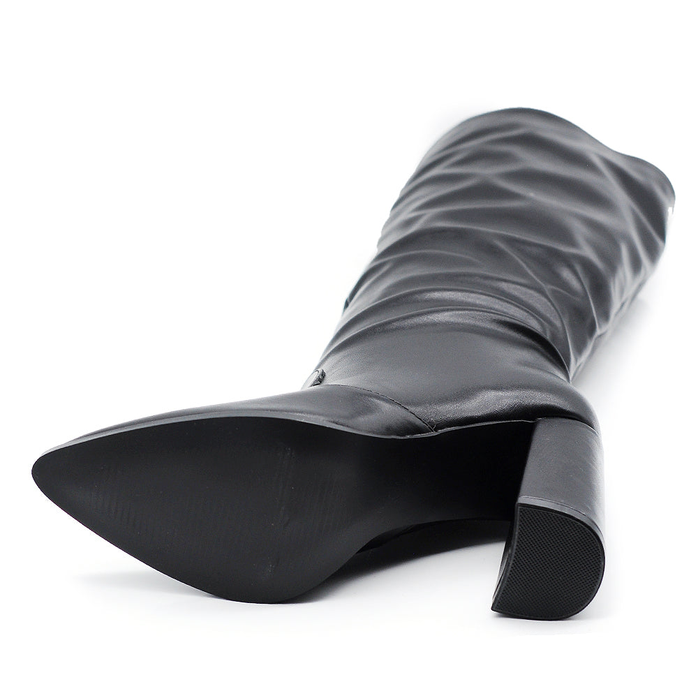 IF Fashion Stivali Alti Ginocchio Eco pelle Tacco Largo x8087 X8056