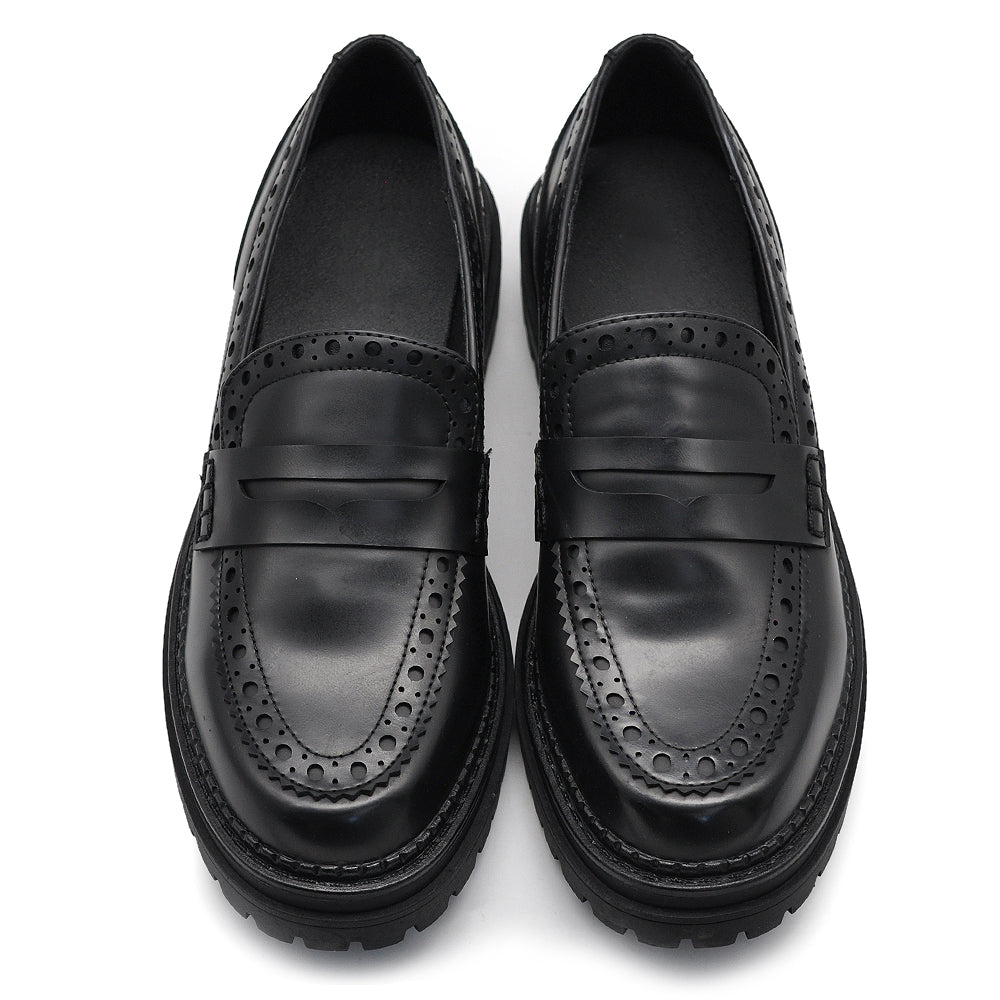 Scarpe Mocassini Slip On Duilio da Donna Decorazioni Brogue Eleganti Inglesi Londra Oxford GA012