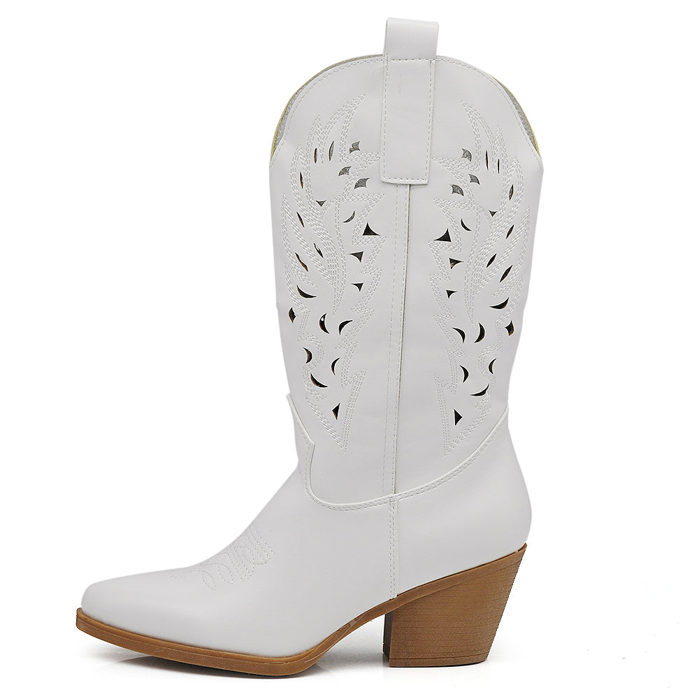 IF FASHION Stivali Stivaletti Primaverili Da Donna Texani Cowboy Cowgirl MP403