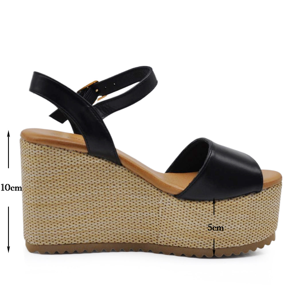 Sandali con Zeppa Donna Platform Eleganza e Comfort Estivo Z7479-09