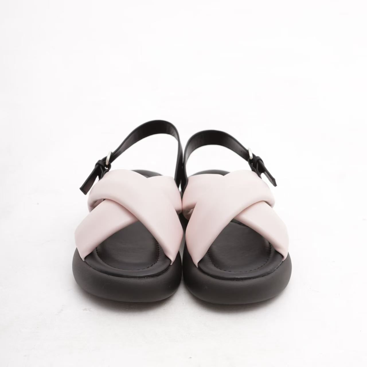Scarpe Sandali Bassi Da Donna Con Platform Doppio Fondo Comodi e Alla Moda Fasce IncrocciateMP90018