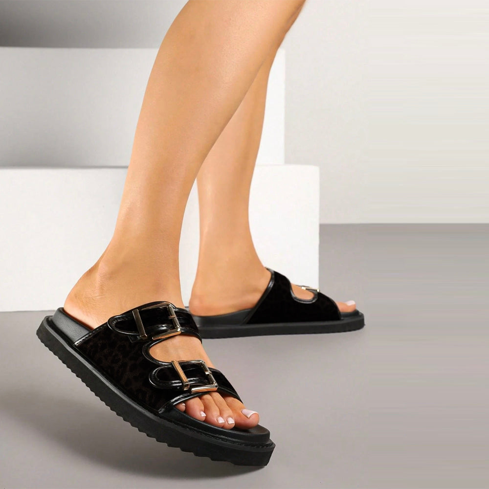 Ciabatte Sandali Infradito da Donna con Cinturini e Fibbie Estive Comode Moda Spiaggia GY8517