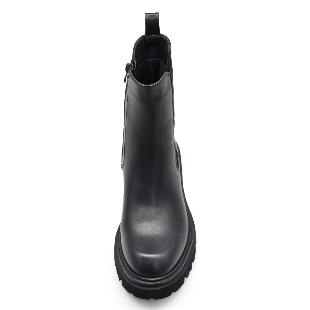 Stivali Stivaletti Chelsea Donna con Suola Spessa Chunky – Anfibi Elasticizzati GA039
