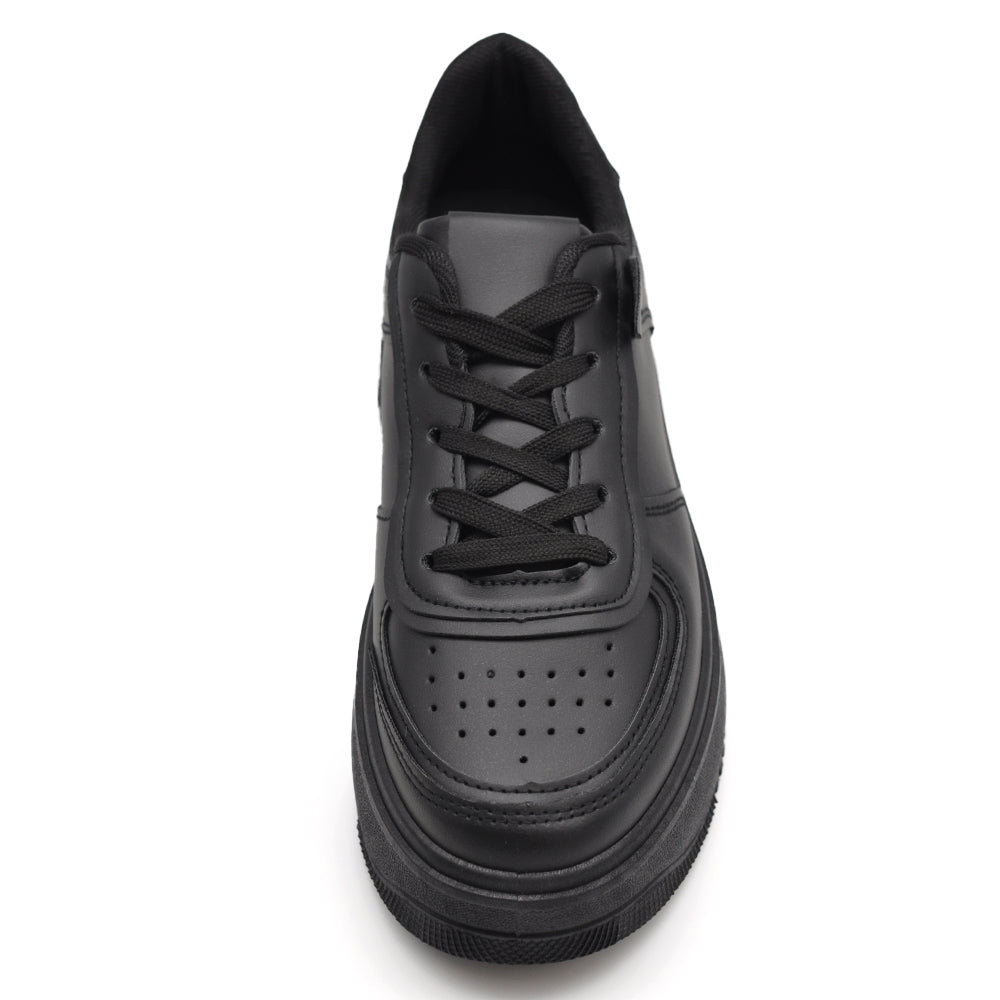 Sneakers Scarpe Da Ginnastica Donna Con Platform AD-300 Bianco Nero