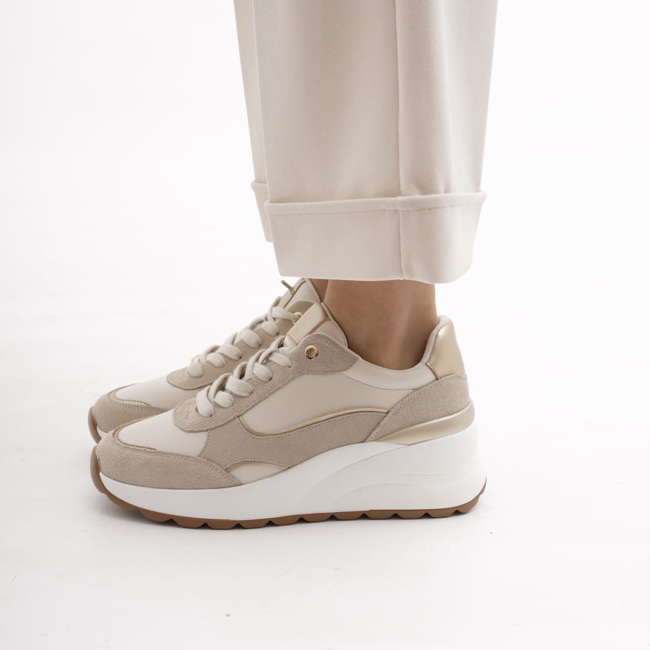 Scarpe Da Donna Ginnastica Sportive Sneaker Zeppa Para Platform MP2604-1