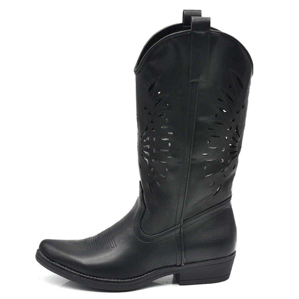 Stivaletto texano traforato donna – stivali western primaverili estivi C19004-6