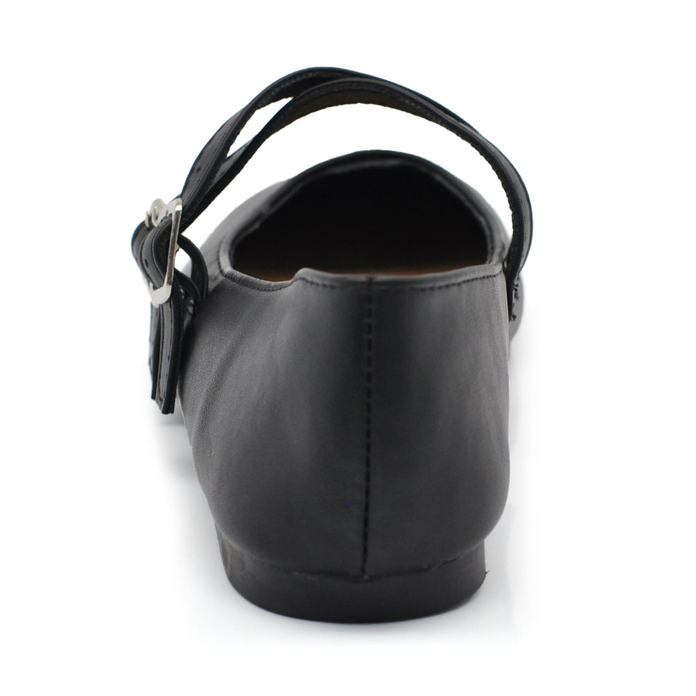 Ballerine A Punta Quadrata Friulane Scarpe Veneziane con Cinturino Da Donna Q2568