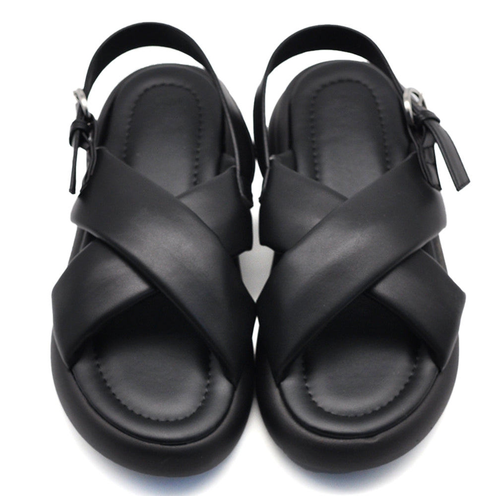 Scarpe Sandali Bassi Da Donna Con Platform Doppio Fondo Comodi e Alla Moda Fasce IncrocciateMP90018
