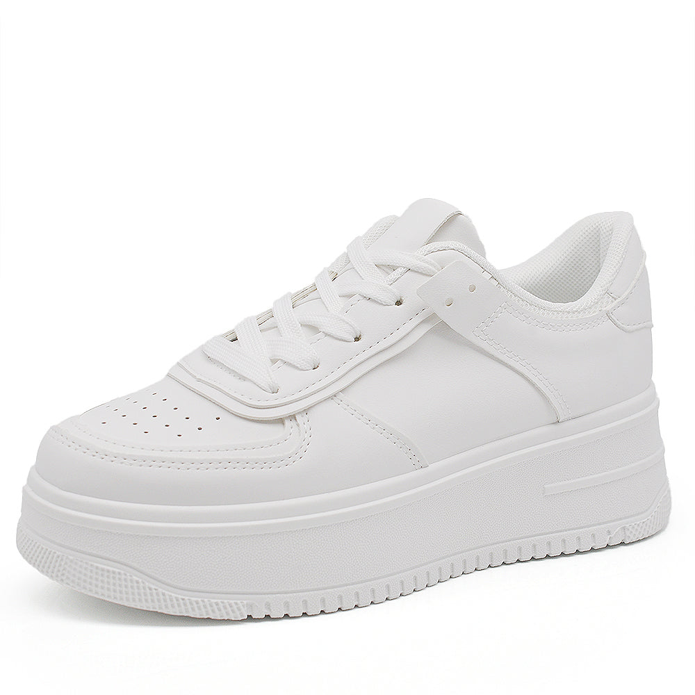 Sneakers Scarpe Da Ginnastica Donna Con Platform AD-300 Bianco Nero