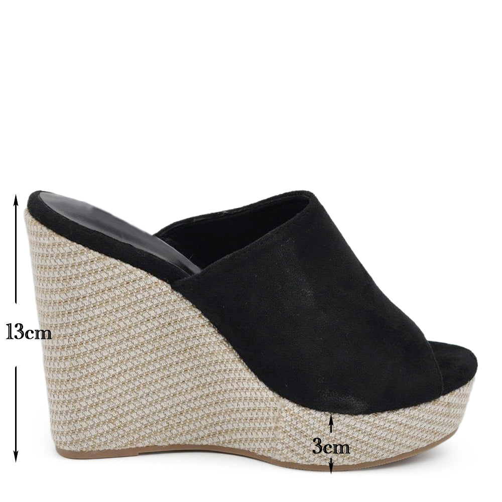 Scarpe Sandali Ciabatte Zoccoli Da Donna Con Zeppe Donna Estive Eleganza e Comfort Suede Z7212-02