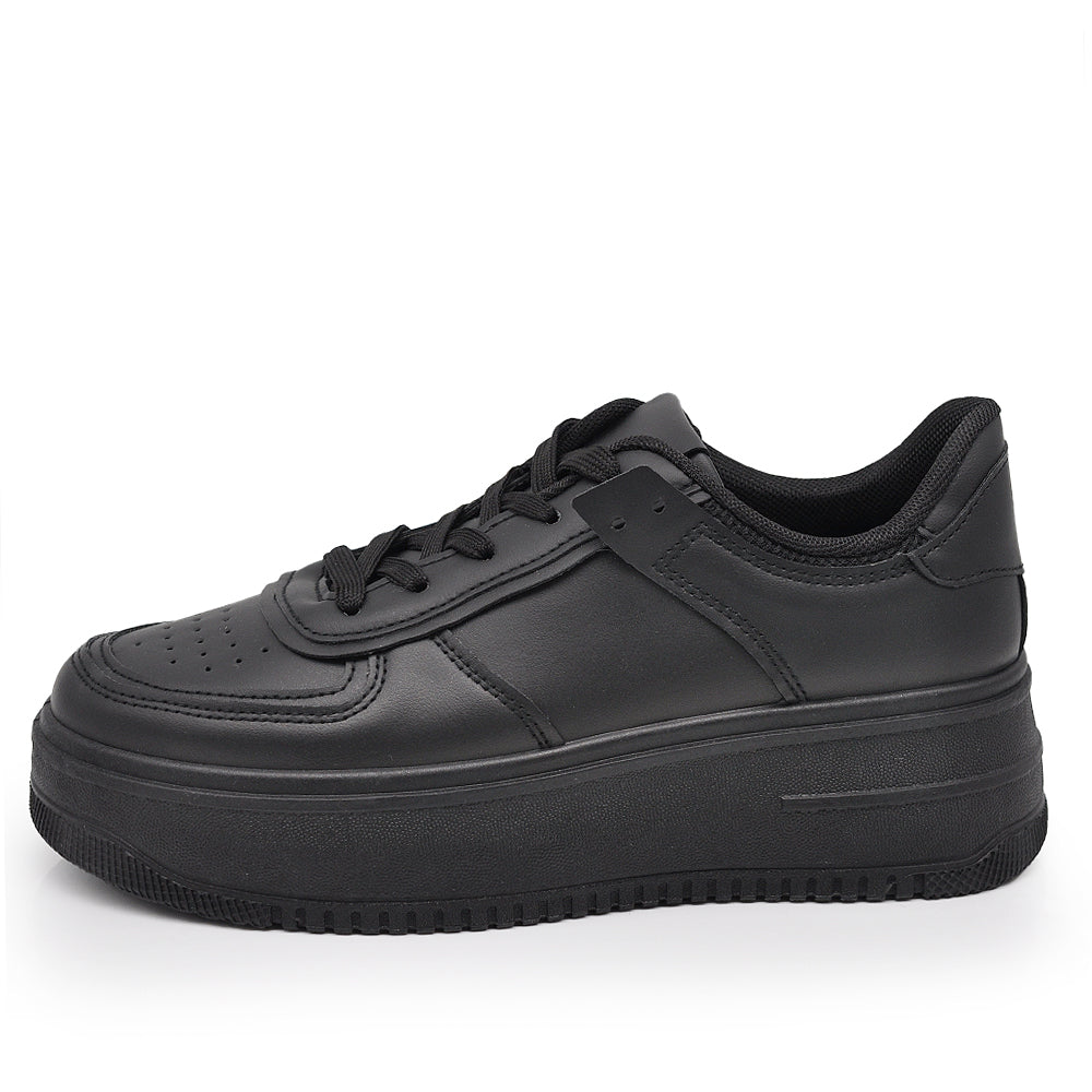 Sneakers Scarpe Da Ginnastica Donna Con Platform AD-300 Bianco Nero