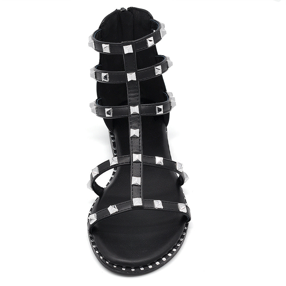 Scarpe Infradito Sandali Stivaletti Estivi Gladiatore Da Donna Borchie C103 KK-703