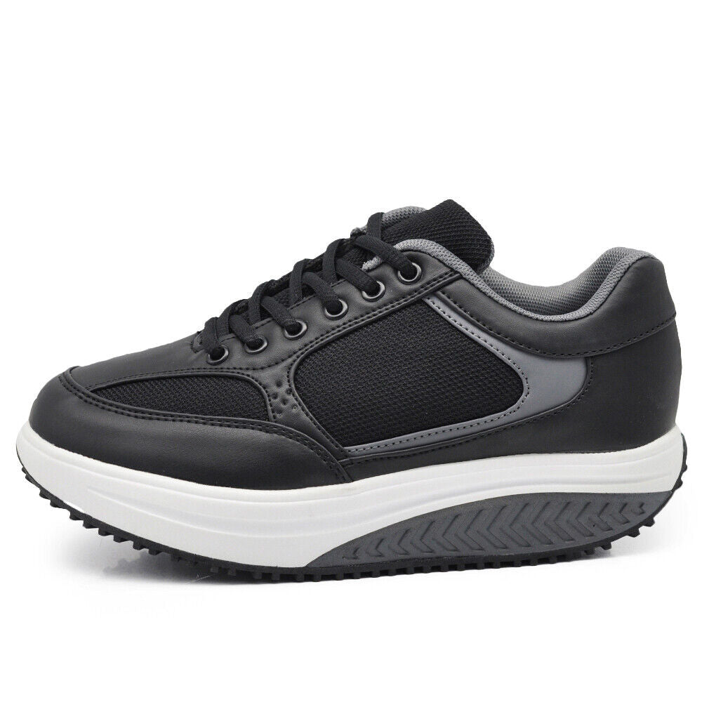 Scarpe Comode Per Anziani E Camminata Donna – Modello In Pelle PU Impermeabile, Nero, Taglia 37/235mm, Con Chiusura A Strappo Regolabile, Suola Antiscivolo