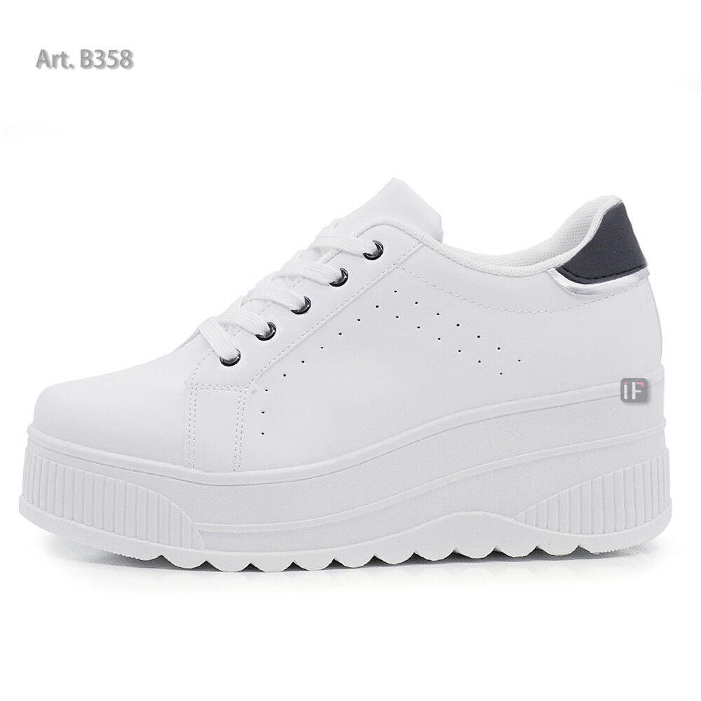 Scarpe Da Donna Ginnastica Sportive Sneaker Zeppa Para Platform 900-1