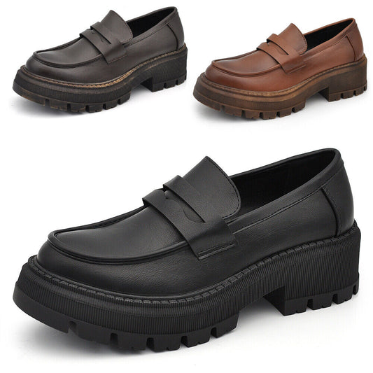 Scarpe Da Donna Mocassini Loafer Slip On Con Platform YG902