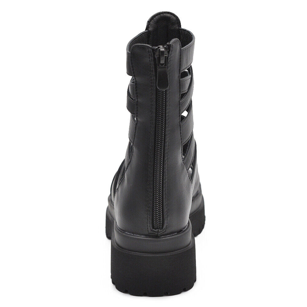 Stivali Estivi Scarpe Sandali Gladiatore Da Donna Con Platform S674-1 nero