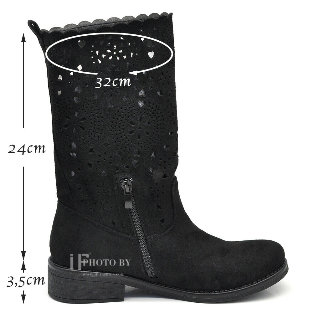 Stivali Stivaletti Biker Motociclista Traforati Primaverili Estivi Da Donna LY70-1