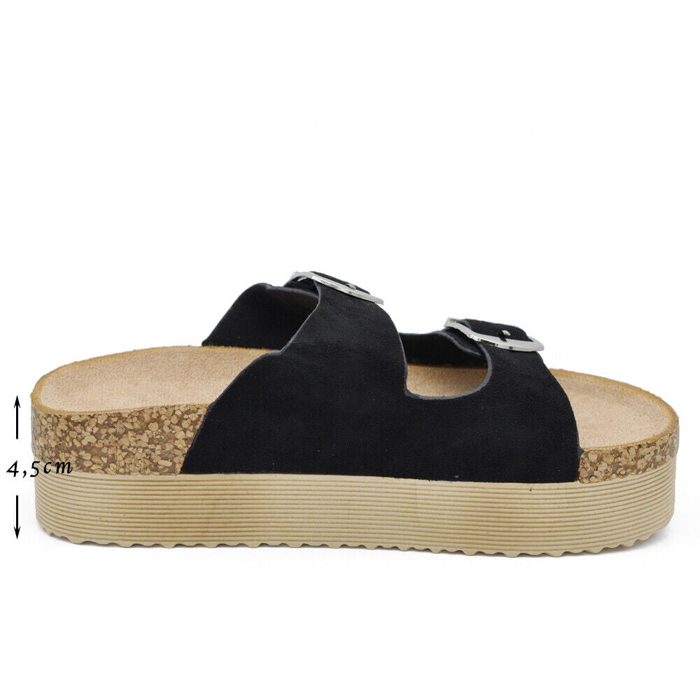 Scarpe Sandali Ciabatte Da Donna Con Fibbie Platform Zeppa SSS91