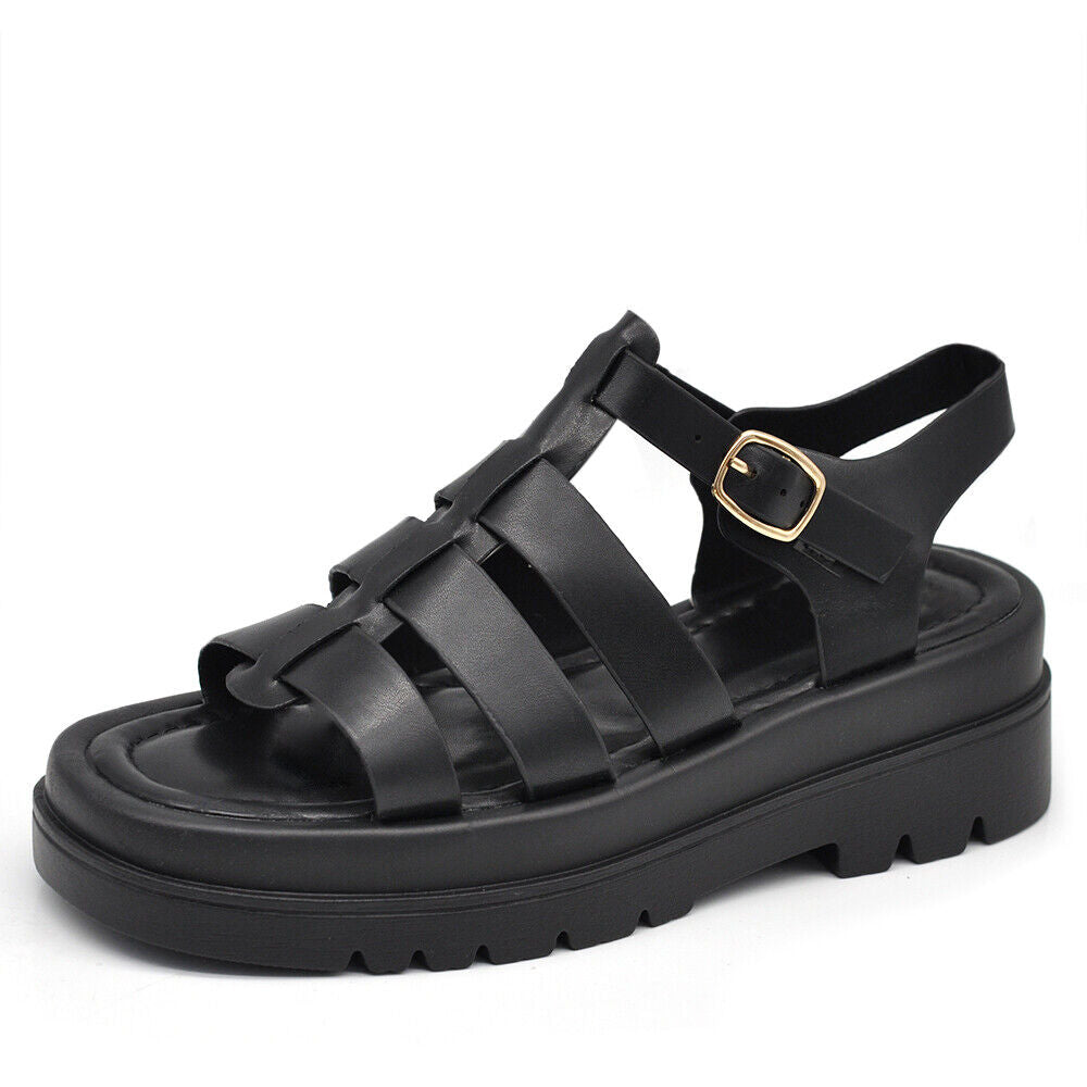 Scarpe Sandali Da Donna Con Platform Ragnetto LB1608-13 nero
