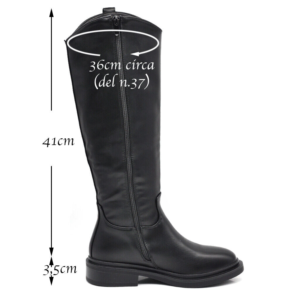 Stivali Cavallerizza Equitazione Biker Motociclista Con Fibbia Da Donna 7977