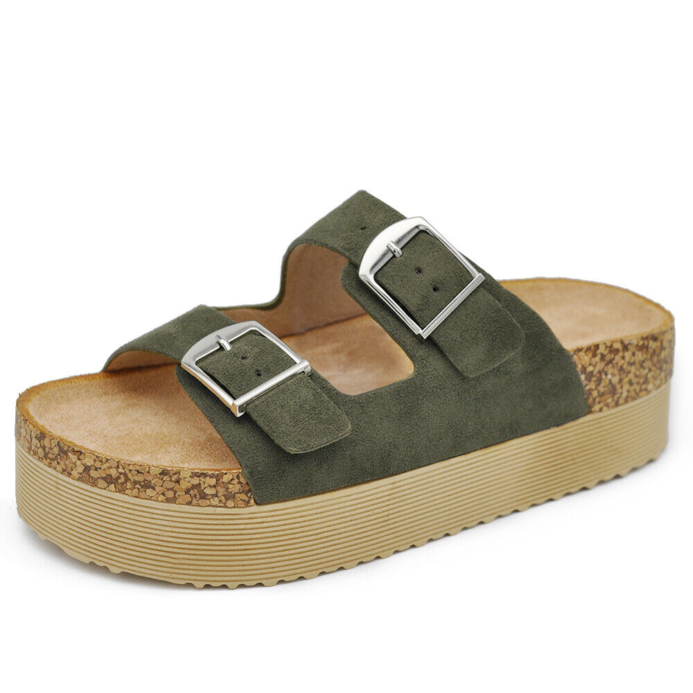 Scarpe Sandali Ciabatte Da Donna Con Fibbie Platform Zeppa SSS91