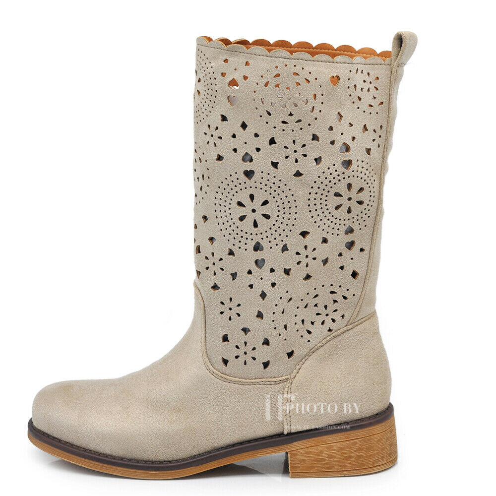 Stivali Stivaletti Biker Motociclista Traforati Primaverili Estivi Da Donna LY70-1