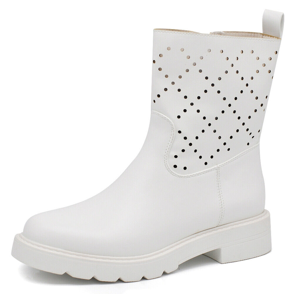Stivali Stivaletti Catena staccabile Biker Primaverili Estivi Da Donna D7910